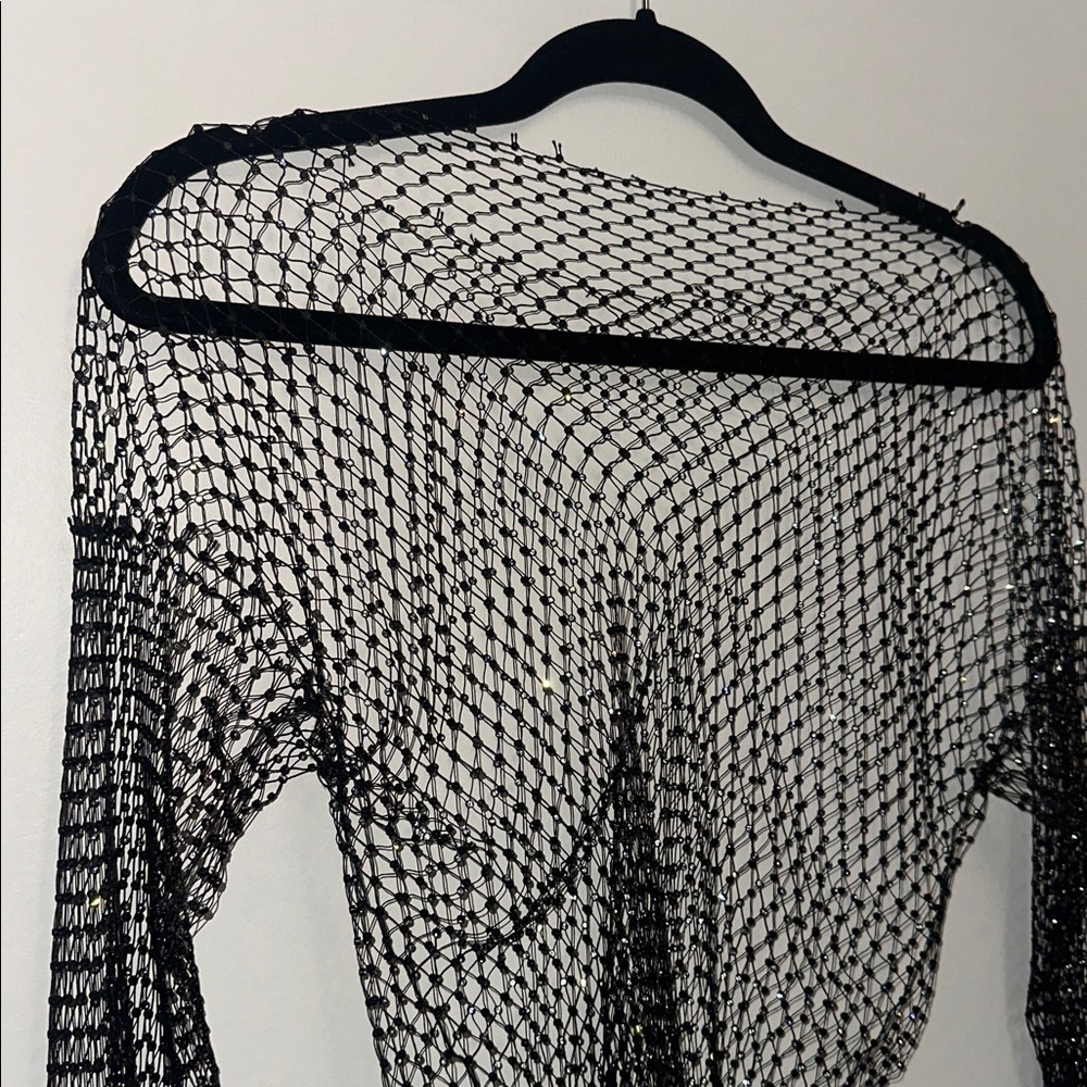 RHINESTONE FISHNET TOP - Picture 2 of 3